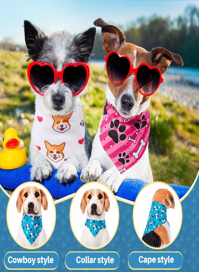 Bunnycool مجموعة ربطات عنق باندانا للكلاب من باني كول، 72 قطعة، أوشحة لطيفة للحيوانات الأليفة بنقشة مخالب القطط، قابلة للتعديل، أوشحة مثلثة لطيفة للكلاب، ربطات عنق للمناسبات والأعياد وأعياد الميلاد - Image 5